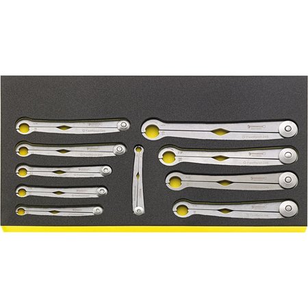 STAHLWILLE TOOLS Ratchet ring Wrenchs i.TCS inlay No.TCS WT 240/10 -tray10-pcs. 96830130